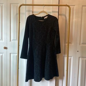 Loft Long sleeve fit and flare dress, size 8